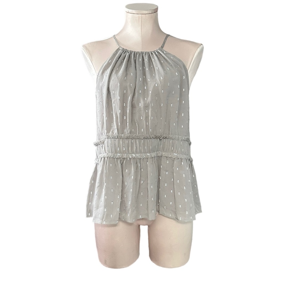 Joie light grey silk blouse. Beautiful details. Size M